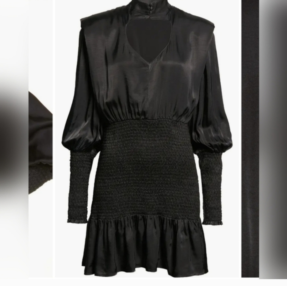 Farm Rio Black Mini Dress Medium M Small S - Picture 1 of 8